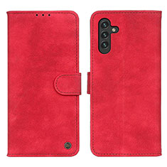 Leather Case Stands Flip Cover Holder N03P for Samsung Galaxy A13 5G Red