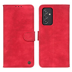 Leather Case Stands Flip Cover Holder N03P for Samsung Galaxy A15 LTE Red