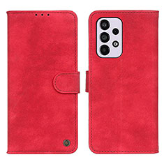 Leather Case Stands Flip Cover Holder N03P for Samsung Galaxy A33 5G Red