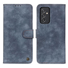 Leather Case Stands Flip Cover Holder N03P for Samsung Galaxy A82 5G Blue