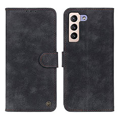 Leather Case Stands Flip Cover Holder N03P for Samsung Galaxy S21 5G Black