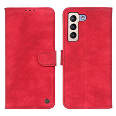 Leather Case Stands Flip Cover Holder N03P for Samsung Galaxy S21 FE 5G Red