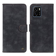 Leather Case Stands Flip Cover Holder N03P for Vivo Y32t Black