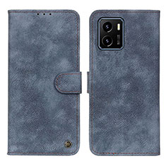 Leather Case Stands Flip Cover Holder N03P for Vivo Y32t Blue