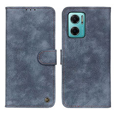 Leather Case Stands Flip Cover Holder N03P for Xiaomi Redmi 10 5G Blue