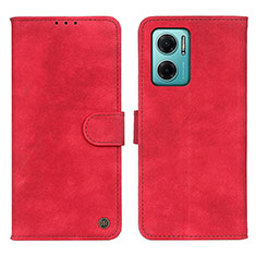 Leather Case Stands Flip Cover Holder N03P for Xiaomi Redmi 10 5G Red