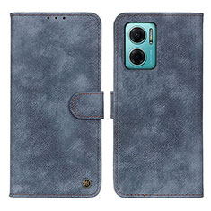 Leather Case Stands Flip Cover Holder N03P for Xiaomi Redmi 11 Prime 5G Blue