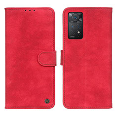 Leather Case Stands Flip Cover Holder N03P for Xiaomi Redmi Note 11 Pro 5G Red