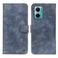 Leather Case Stands Flip Cover Holder N03P for Xiaomi Redmi Note 11E 5G Blue