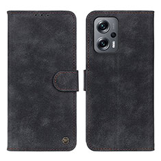 Leather Case Stands Flip Cover Holder N03P for Xiaomi Redmi Note 11T Pro+ Plus 5G Black