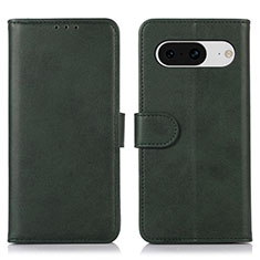 Leather Case Stands Flip Cover Holder N04P for Google Pixel 8 5G Green
