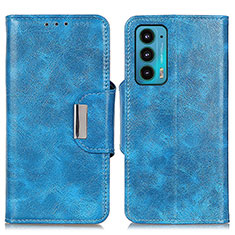 Leather Case Stands Flip Cover Holder N04P for Motorola Moto Edge 20 5G Sky Blue