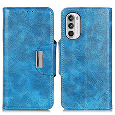 Leather Case Stands Flip Cover Holder N04P for Motorola Moto Edge (2022) 5G Sky Blue