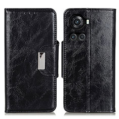 Leather Case Stands Flip Cover Holder N04P for OnePlus 10R 5G Black