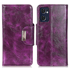 Leather Case Stands Flip Cover Holder N04P for OnePlus Nord CE 2 5G Purple