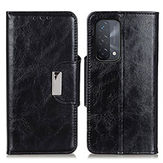 Leather Case Stands Flip Cover Holder N04P for OnePlus Nord N200 5G Black