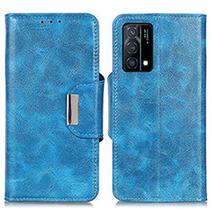 Leather Case Stands Flip Cover Holder N04P for Oppo K9 5G Sky Blue