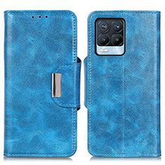 Leather Case Stands Flip Cover Holder N04P for Realme 8 4G Sky Blue