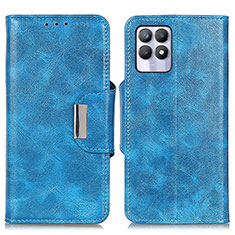 Leather Case Stands Flip Cover Holder N04P for Realme 8i Sky Blue