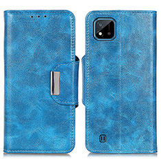 Leather Case Stands Flip Cover Holder N04P for Realme C11 (2021) Sky Blue