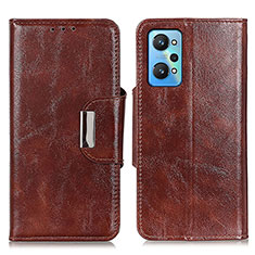 Leather Case Stands Flip Cover Holder N04P for Realme GT Neo 3T 5G Brown