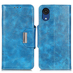 Leather Case Stands Flip Cover Holder N04P for Samsung Galaxy A03 Core Sky Blue