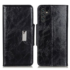 Leather Case Stands Flip Cover Holder N04P for Samsung Galaxy A04s Black