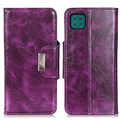 Leather Case Stands Flip Cover Holder N04P for Samsung Galaxy A22 5G Purple