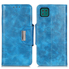 Leather Case Stands Flip Cover Holder N04P for Samsung Galaxy F42 5G Sky Blue