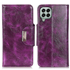 Leather Case Stands Flip Cover Holder N04P for Samsung Galaxy M33 5G Purple