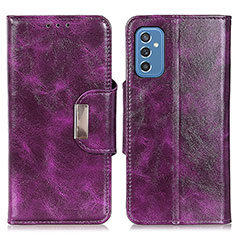 Leather Case Stands Flip Cover Holder N04P for Samsung Galaxy M52 5G Purple