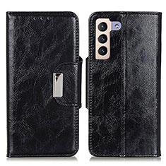 Leather Case Stands Flip Cover Holder N04P for Samsung Galaxy S23 Plus 5G Black