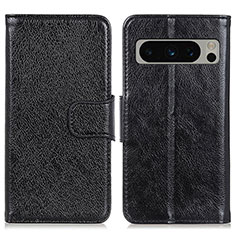 Leather Case Stands Flip Cover Holder N05P for Google Pixel 8 Pro 5G Black