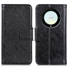 Leather Case Stands Flip Cover Holder N05P for Huawei Honor Magic5 Lite 5G Black