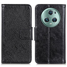 Leather Case Stands Flip Cover Holder N05P for Huawei Honor Magic5 Pro 5G Black