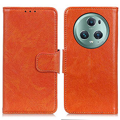 Leather Case Stands Flip Cover Holder N05P for Huawei Honor Magic5 Pro 5G Orange