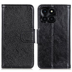 Leather Case Stands Flip Cover Holder N05P for Huawei Honor X6a Black