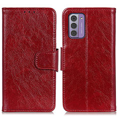 Leather Case Stands Flip Cover Holder N05P for Nokia G310 5G Red