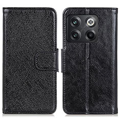 Leather Case Stands Flip Cover Holder N05P for OnePlus 10T 5G Black