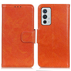 Leather Case Stands Flip Cover Holder N05P for OnePlus 9RT 5G Orange