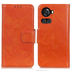 Leather Case Stands Flip Cover Holder N05P for OnePlus Ace 5G Orange