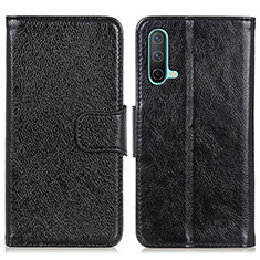 Leather Case Stands Flip Cover Holder N05P for OnePlus Nord CE 5G Black