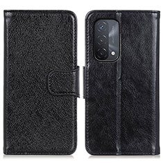 Leather Case Stands Flip Cover Holder N05P for OnePlus Nord N200 5G Black