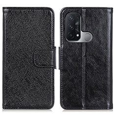 Leather Case Stands Flip Cover Holder N05P for Oppo Reno5 A Black