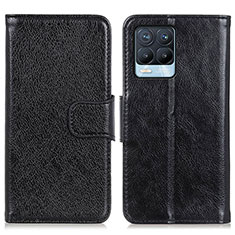 Leather Case Stands Flip Cover Holder N05P for Realme 8 4G Black