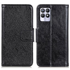 Leather Case Stands Flip Cover Holder N05P for Realme 8i Black