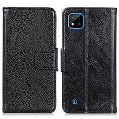 Leather Case Stands Flip Cover Holder N05P for Realme C11 (2021) Black