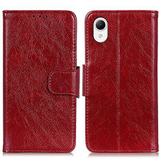 Leather Case Stands Flip Cover Holder N05P for Samsung Galaxy A23 5G SC-56C Red