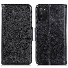 Leather Case Stands Flip Cover Holder N05P for Samsung Galaxy F02S SM-E025F Black
