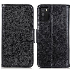 Leather Case Stands Flip Cover Holder N05P for Samsung Galaxy M02s Black